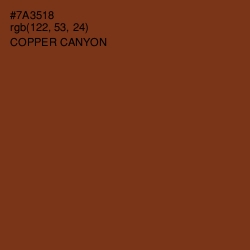 #7A3518 - Copper Canyon Color Image