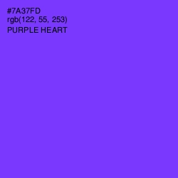 #7A37FD - Purple Heart Color Image