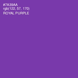#7A39AA - Royal Purple Color Image