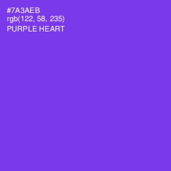 #7A3AEB - Purple Heart Color Image