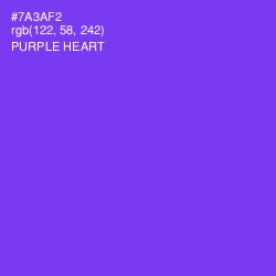 #7A3AF2 - Purple Heart Color Image