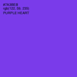 #7A3BEB - Purple Heart Color Image