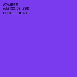 #7A3BEE - Purple Heart Color Image