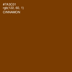 #7A3C01 - Cinnamon Color Image