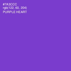 #7A3CCC - Purple Heart Color Image