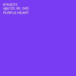 #7A3CF2 - Purple Heart Color Image
