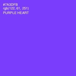 #7A3DFB - Purple Heart Color Image