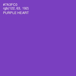 #7A3FC0 - Purple Heart Color Image