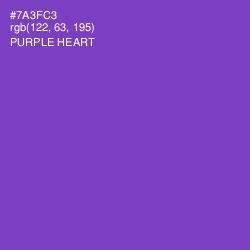 #7A3FC3 - Purple Heart Color Image