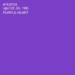 #7A3FC6 - Purple Heart Color Image