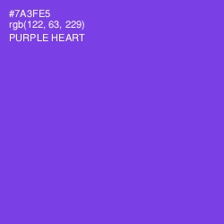 #7A3FE5 - Purple Heart Color Image
