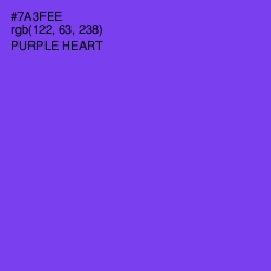 #7A3FEE - Purple Heart Color Image
