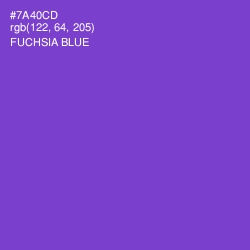 #7A40CD - Fuchsia Blue Color Image