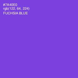 #7A40E0 - Fuchsia Blue Color Image