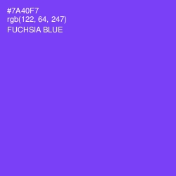 #7A40F7 - Fuchsia Blue Color Image