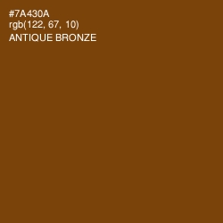 #7A430A - Antique Bronze Color Image