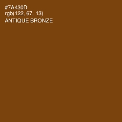 #7A430D - Antique Bronze Color Image