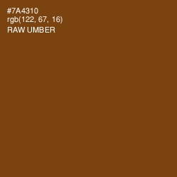 #7A4310 - Raw Umber Color Image