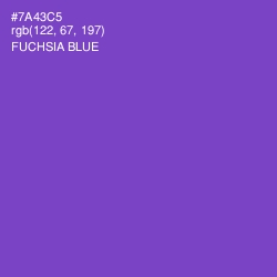 #7A43C5 - Fuchsia Blue Color Image