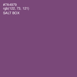 #7A4979 - Salt Box Color Image