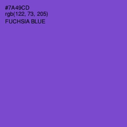 #7A49CD - Fuchsia Blue Color Image