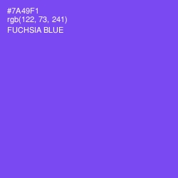 #7A49F1 - Fuchsia Blue Color Image