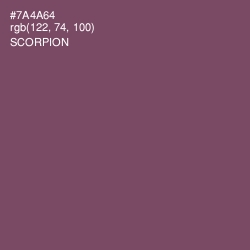 #7A4A64 - Scorpion Color Image