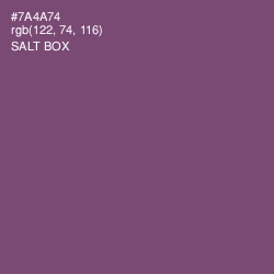 #7A4A74 - Salt Box Color Image