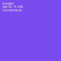 #7A4BEF - Fuchsia Blue Color Image