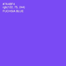 #7A4BF4 - Fuchsia Blue Color Image