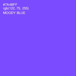 #7A4BFF - Moody Blue Color Image