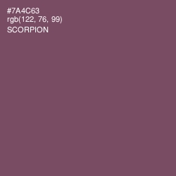 #7A4C63 - Scorpion Color Image