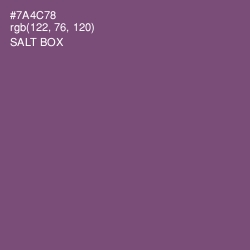 #7A4C78 - Salt Box Color Image