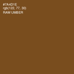 #7A4D1E - Raw Umber Color Image