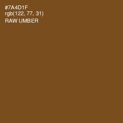 #7A4D1F - Raw Umber Color Image