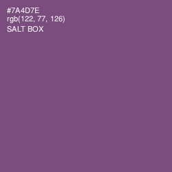 #7A4D7E - Salt Box Color Image