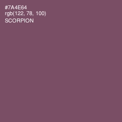 #7A4E64 - Scorpion Color Image