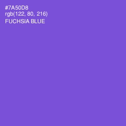 #7A50D8 - Fuchsia Blue Color Image