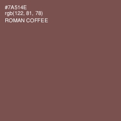 #7A514E - Roman Coffee Color Image