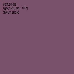 #7A516B - Salt Box Color Image