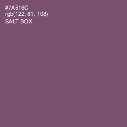 #7A516C - Salt Box Color Image