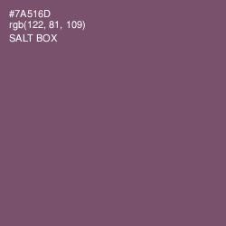 #7A516D - Salt Box Color Image