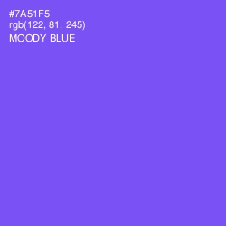 #7A51F5 - Moody Blue Color Image