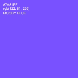 #7A51FF - Moody Blue Color Image