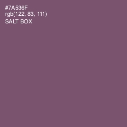 #7A536F - Salt Box Color Image
