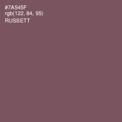 #7A545F - Russett Color Image