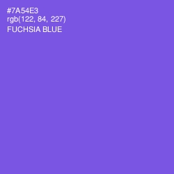 #7A54E3 - Fuchsia Blue Color Image