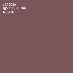 #7A555A - Russett Color Image