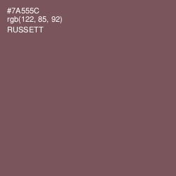 #7A555C - Russett Color Image