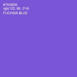#7A56D6 - Fuchsia Blue Color Image